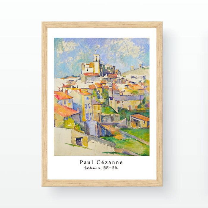 Wallity Cuadro Decorativo Enmarcado Gardanne de Paul Cézanne 55 x 75 cm